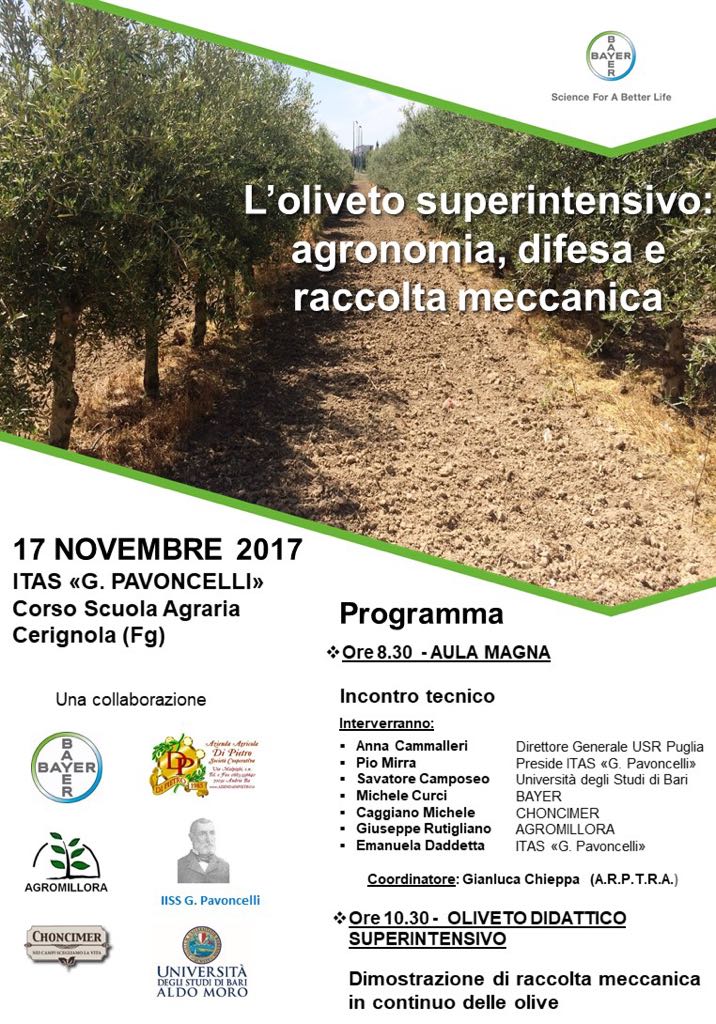 Conferenza sulla coltivazione superintensiva dell’olivo